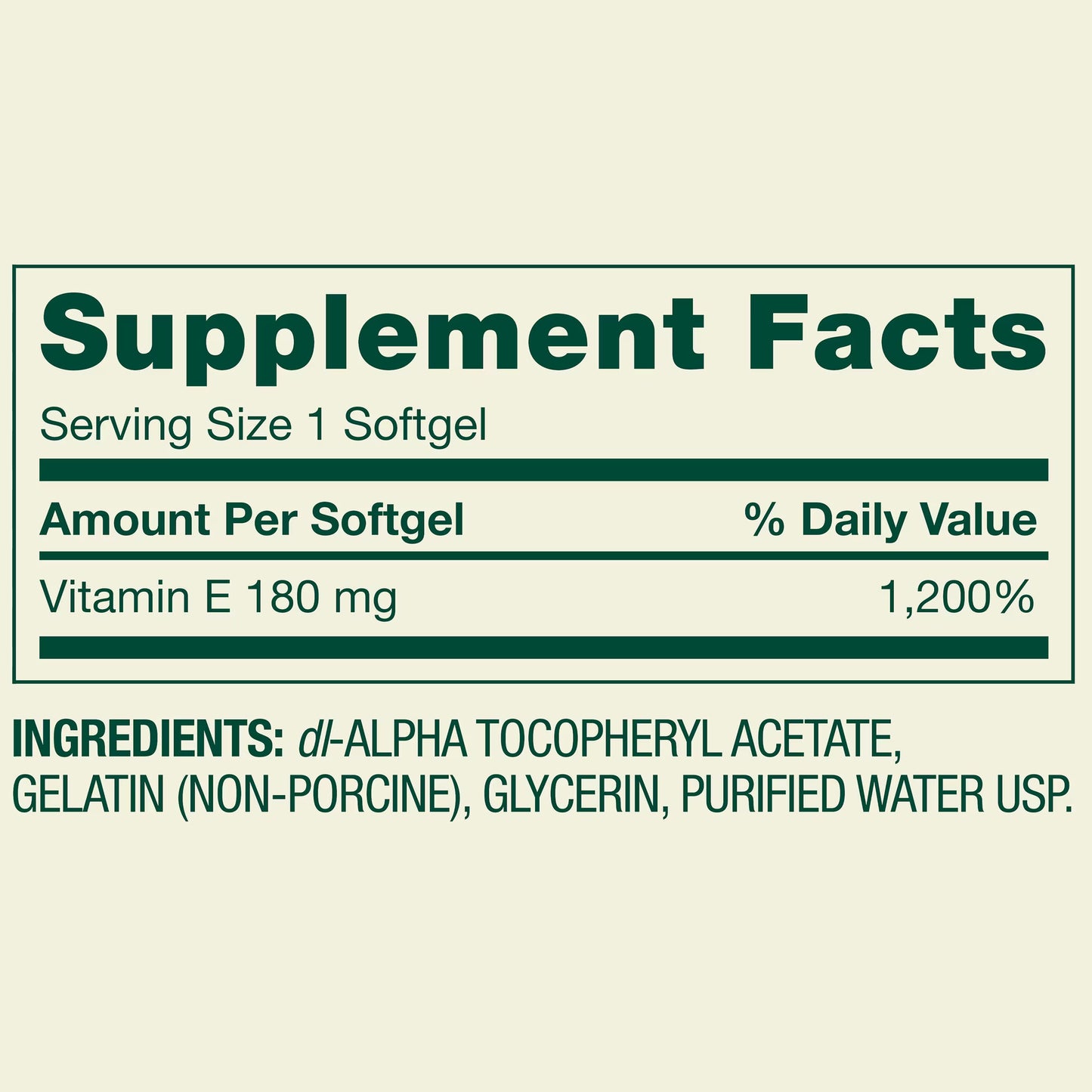 Spring Valley Vitamin E 180 mg Softgels for Heart Health, 500 Count