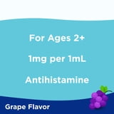 Equate Children's Allergy Cetirizine Hydrochloride Antihistamine Oral Solution, Grape Flavor, 1 mg, 4 fl oz