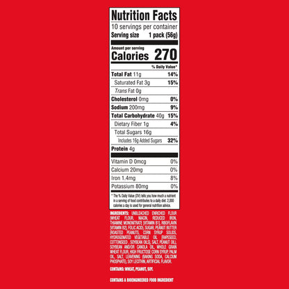 Nutter Butter Peanut Butter Sandwich Cookies, 10 Snack Packs (4 Cookies Per Pack)