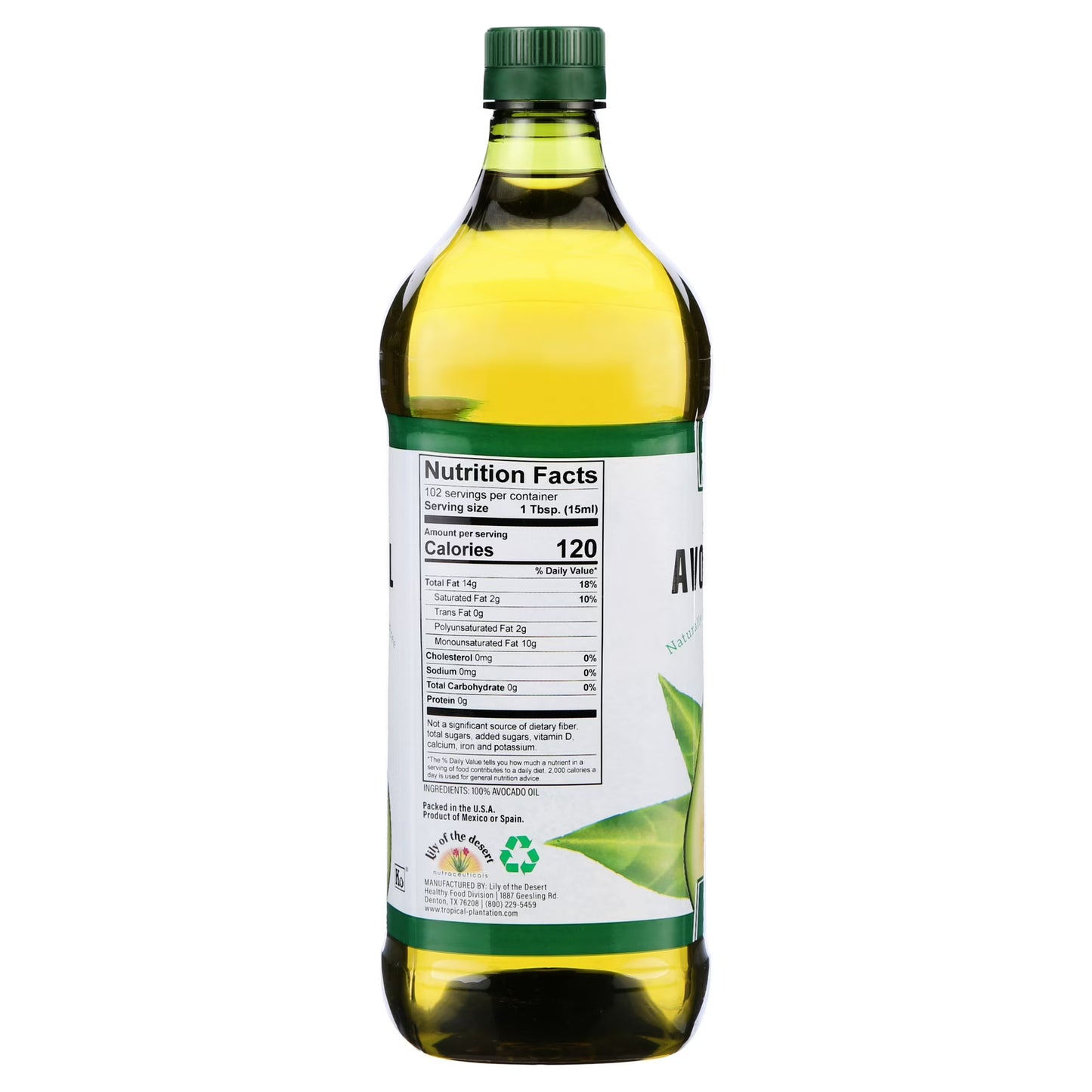 Tropical Plantation Avocado Oil, 51 Fl oz