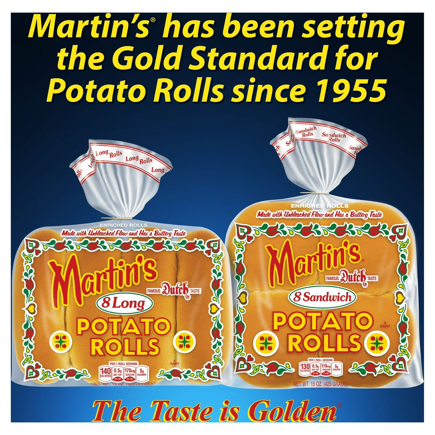 Martin's Potato Long Rolls, 8 count
