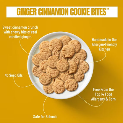 Every Body Eat Ginger Cinnamon Crunchy Cookie Bites - Gluten Free, Dairy Free, Vegan, Seed Oil Free, Allergy Friendly (5oz Pack of 3)