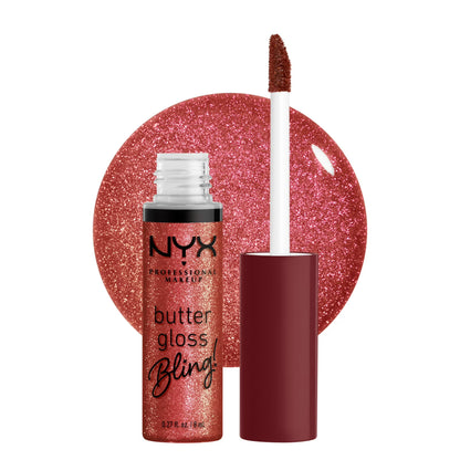 NYX Professional Makeup Butter Gloss Bling, Non-Sticky Lip Gloss, Big Spender, 0.27 Oz