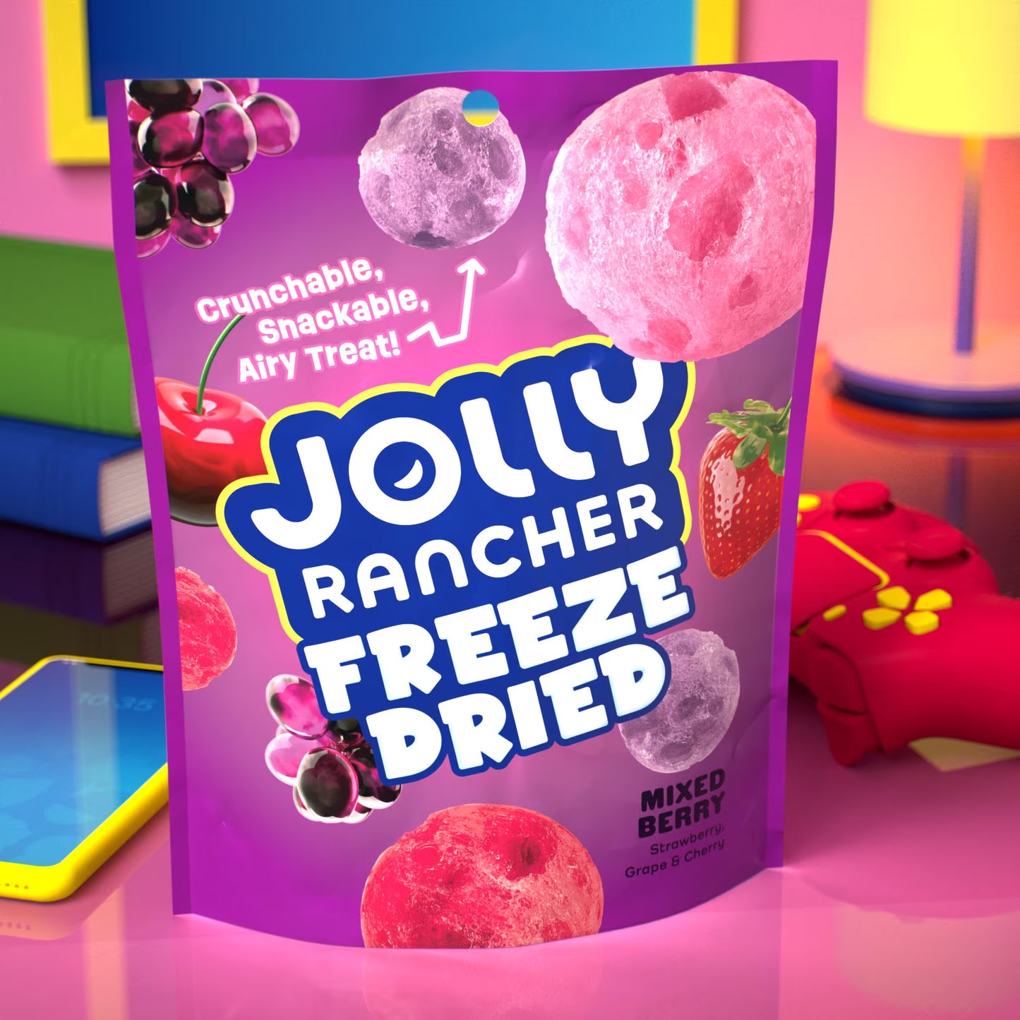 JOLLY RANCHER Freeze Dried Mixed Berry Flavored Candy Bag, 3.1 oz