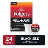 Folgers Black Silk, Dark Roast Coffee, Keurig K Cup Pods, 24 Count Box