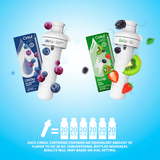 Cirkul 32oz Matte Black Stainless Steel Starter Kit with Matte Black Cirkul Lid 2.0 and 2 Flavor Cartridges (Blueberry Grape & Kiwi Berry)