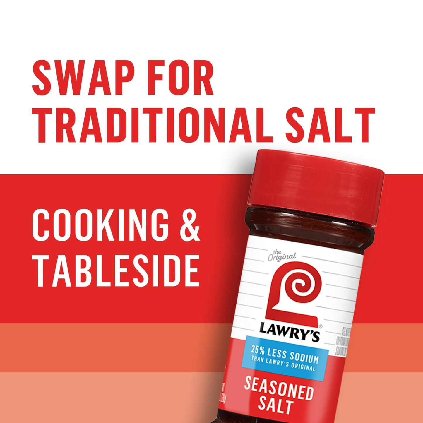 Lawry's Kosher 25% Less Sodium Seasoned Salt, 8.0 oz Bottle
