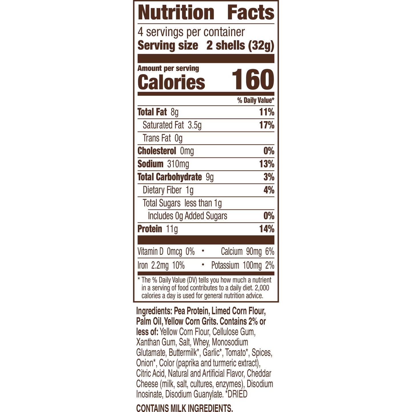 Old El Paso Protein Advantage Taco Shells, Nacho Cheese, 11g Protein, 8 Count, 4.52 oz