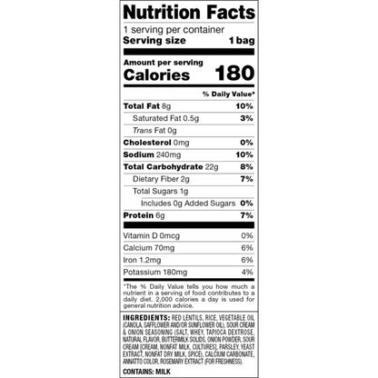 Harvest Snaps Crunchy Loops Sour Cream & Onion 1.35oz