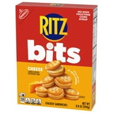 (4 pack) RITZ Bits Cheese Sandwich Crackers, Snacks for Kids and Adults, Lunch Snacks, 8.8 oz