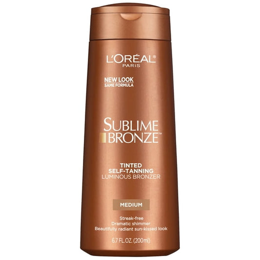 L'Oreal Paris Sublime Bronze Tinted Self Tanning Lotion Luminous Bronzer, 6.7 fl oz