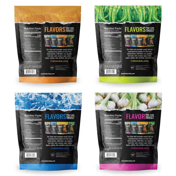 Every Body Eat Snack Thins, Four Flavor Variety Pack, Vegan, Gluten Free and Dairy Free (Pack of 4)