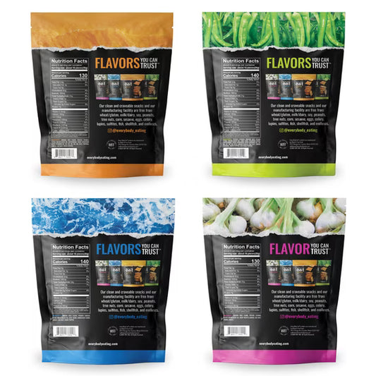 Every Body Eat Snack Thins, Four Flavor Variety Pack, Vegan, Gluten Free and Dairy Free (Pack of 4)