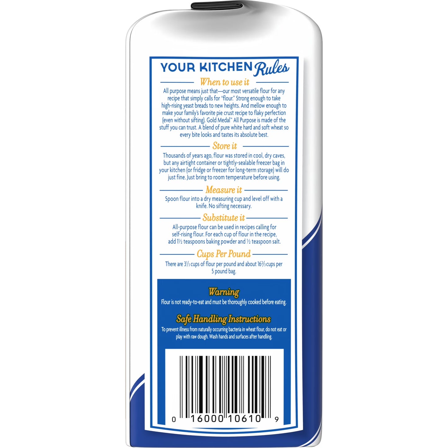 (8 pack) Gold Medal All Purpose Flour, Baking Flour, 5 lb Bag