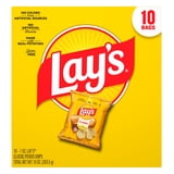 Lay's Classic Potato Snack Chips, 1 oz Bags, 10 Count Multipack