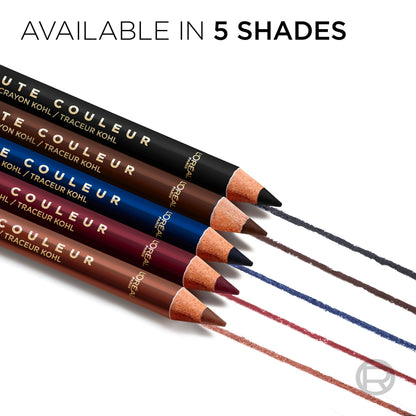 L'Oreal Paris Haute Couleur Kohl Pencil Eyeliner Makeup, Black Silk 110, 0.03 oz
