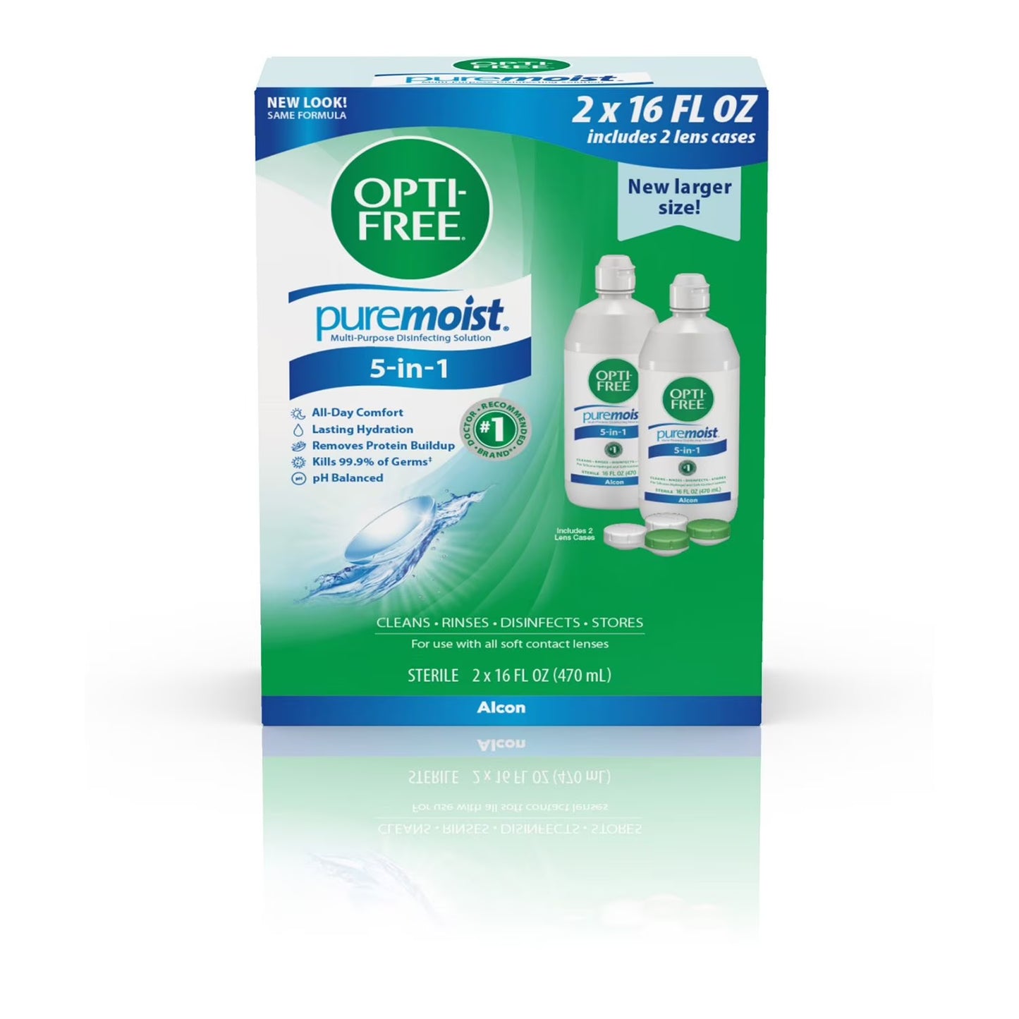 Opti-Free Puremoist Multi-Purpose Disinfecting Solution 16 oz., 2 Pack