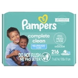 Pampers Complete Clean Baby Fresh Baby Wipes 3-Pack 216 Wipes (Select for More Options)