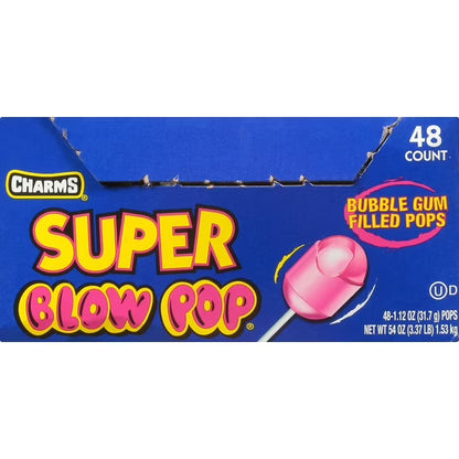 Charms Super Blow Pops, Assorted Flavors - 4 48 Each