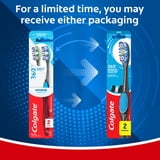 Colgate 360 Floss-Tip Toothbrush Pack, Medium Adult Toothbrushes, 2 Pack