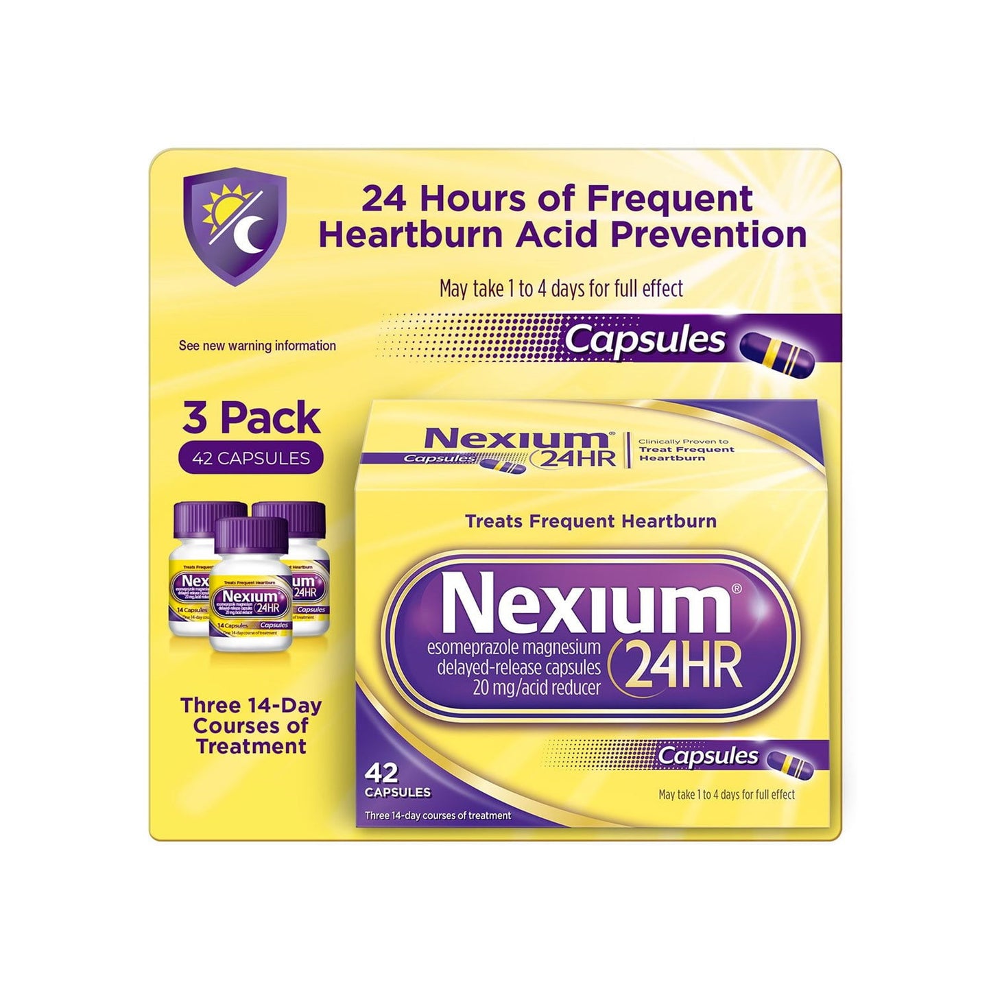 Nexium 24HR Acid Reducer Heartburn Relief Capsules with Esomeprazole Magnesium, 42 ct.