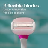Venus ComfortGlide 3 White Tea Women's 3 Blade Disposable Razor, 2 count, Pink