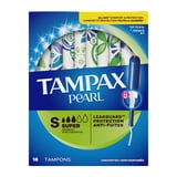 Tampax Pearl Tampons with LeakGuard Braid, Super Absorbency, 18 Count