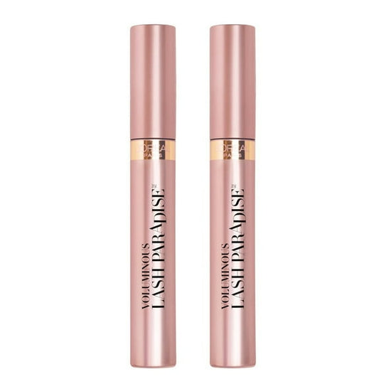 L'Oreal Paris Voluminous Makeup Lash Paradise Volume Mascara, Blackest Black, 2 Pack