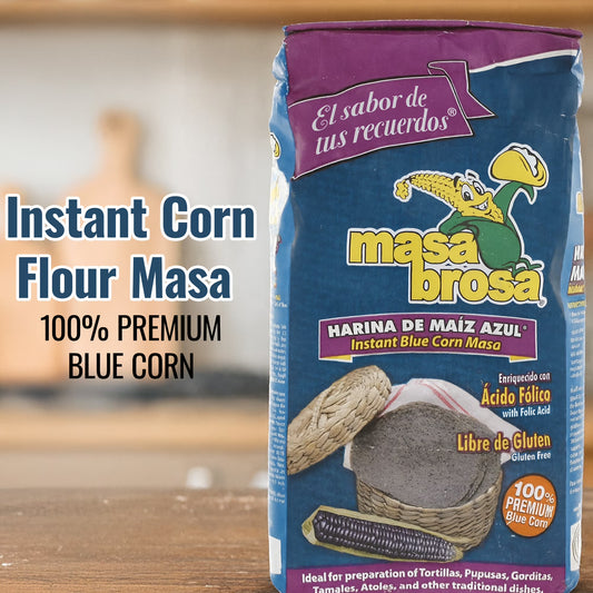 Masa Brosa Instant Blue Corn Flour Mix, 2 lbs, Gluten-Free