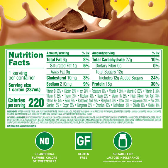 Carnation Breakfast Essentials High Protein Nutritional Drink Shakes, Rich Milk Chocolate Breakfast Shakes, 8 fl oz, 12 Pack