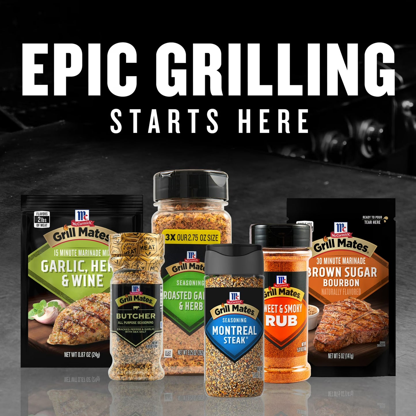 McCormick Grill Mates Chef Size Montreal Steak Seasoning, 6.37 oz Bottle
