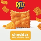 (3 pack) RITZ Toasted Chips Cheddar Crackers, Party Snacks, 8.1 oz