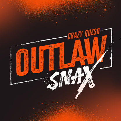 Outlaw Snax Crazy Queso Flavored Tortilla Snack Chips, Family Size 10 Ounce Bag
