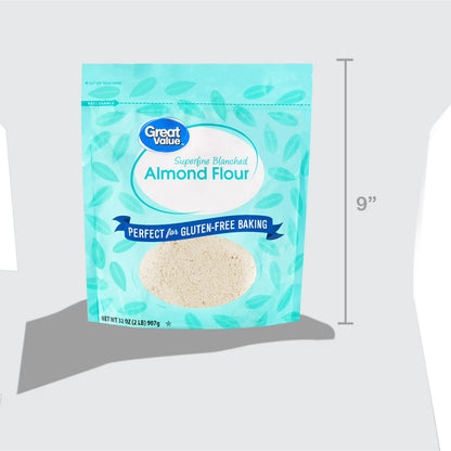 (2 pack) Great Value Superfine Blanched Almond Flour, Gluten-Free, 2 lb
