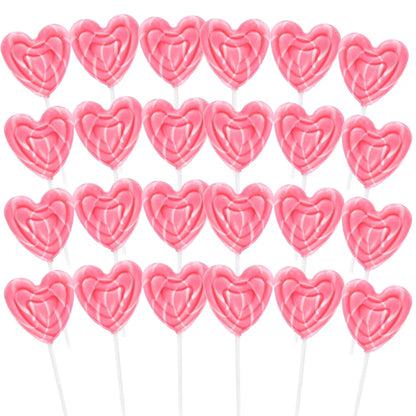 Swirl Heart Lollipops, Valentines Day Party Candy, 24 Count, 11.2 Ounce Box