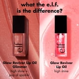 e.l.f. Glow Reviver Lip Oil Glimmer - Crystal Baller - 0.25 fl oz