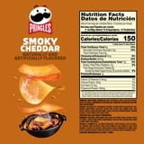 Pringles Smoky Cheddar Potato Crisps Chips, Lunch Snacks, 5.5 oz Canister