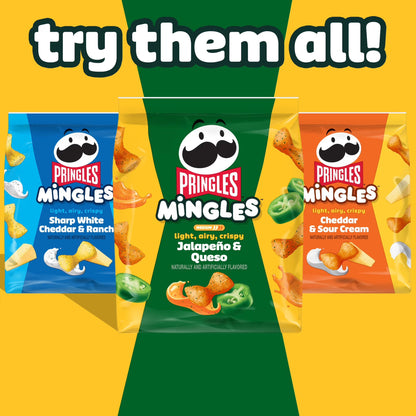 Pringles Mingles Jalapeno and Queso Puffed Snacks, Salty Snacks, 5.5 oz
