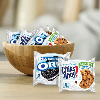 OREO Sandwich Cookies & CHIPS AHOY! Chocolate Chip Cookies Gluten Free Cookies Variety Pack, 20 Snack Packs