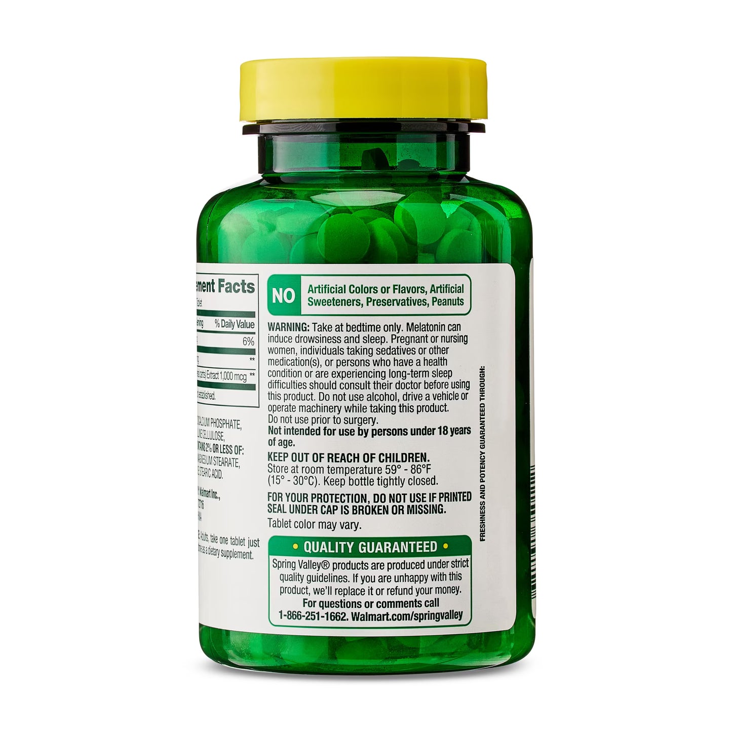 Spring Valley Extra Strength Melatonin Tablets Dietary Supplement Value Size, 10 mg, 240 Count