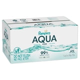 Pampers Aqua Pure Baby Wipes Unscented, 12-Pack, 672 Total Wipes (Select for More Options)