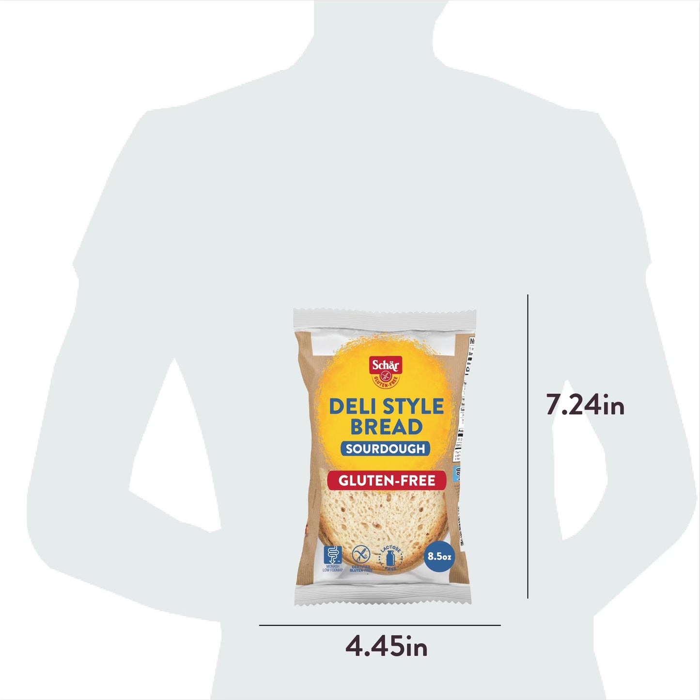 Schar Gluten Free Deli Style Sourdough Bread, Regular, Shelf-Stable, 8.5 oz