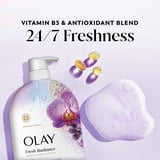 Olay Fresh Radiance Body Wash, Orchid & Black Currant, with Vitamin B3, 35 fl oz