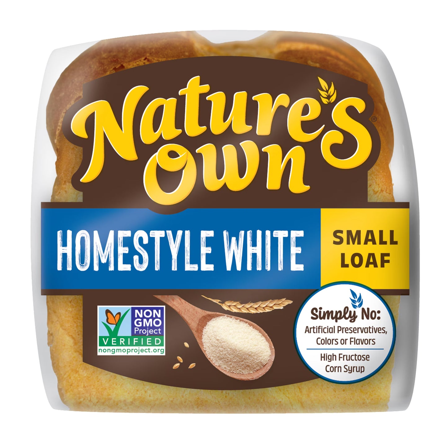 Nature's Own Homestyle White, Non-GMO Small Loaf Bread, Sandwich Bread, 12 oz Loaf