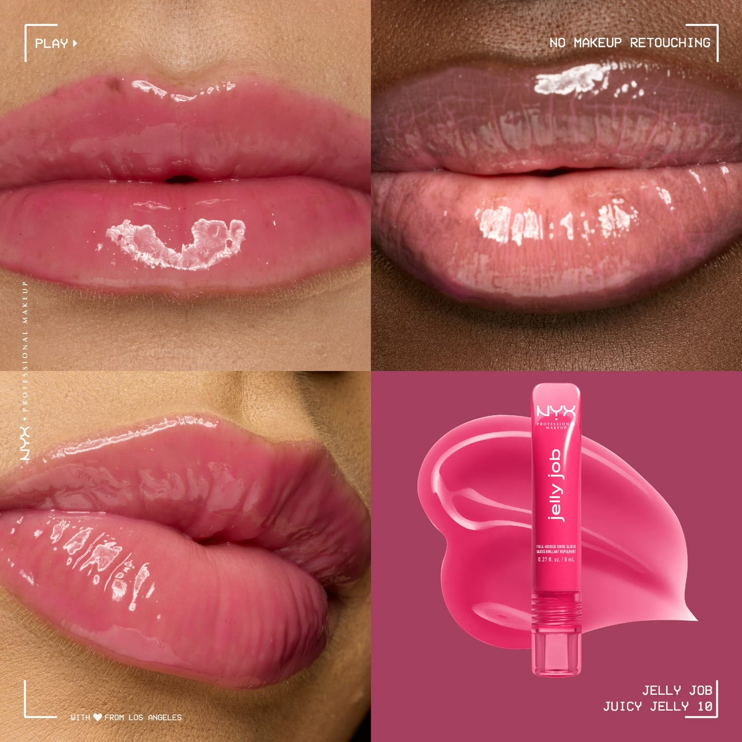 NYX Professional Makeup Jelly Job Lip Gloss, Juicy Jelly 10