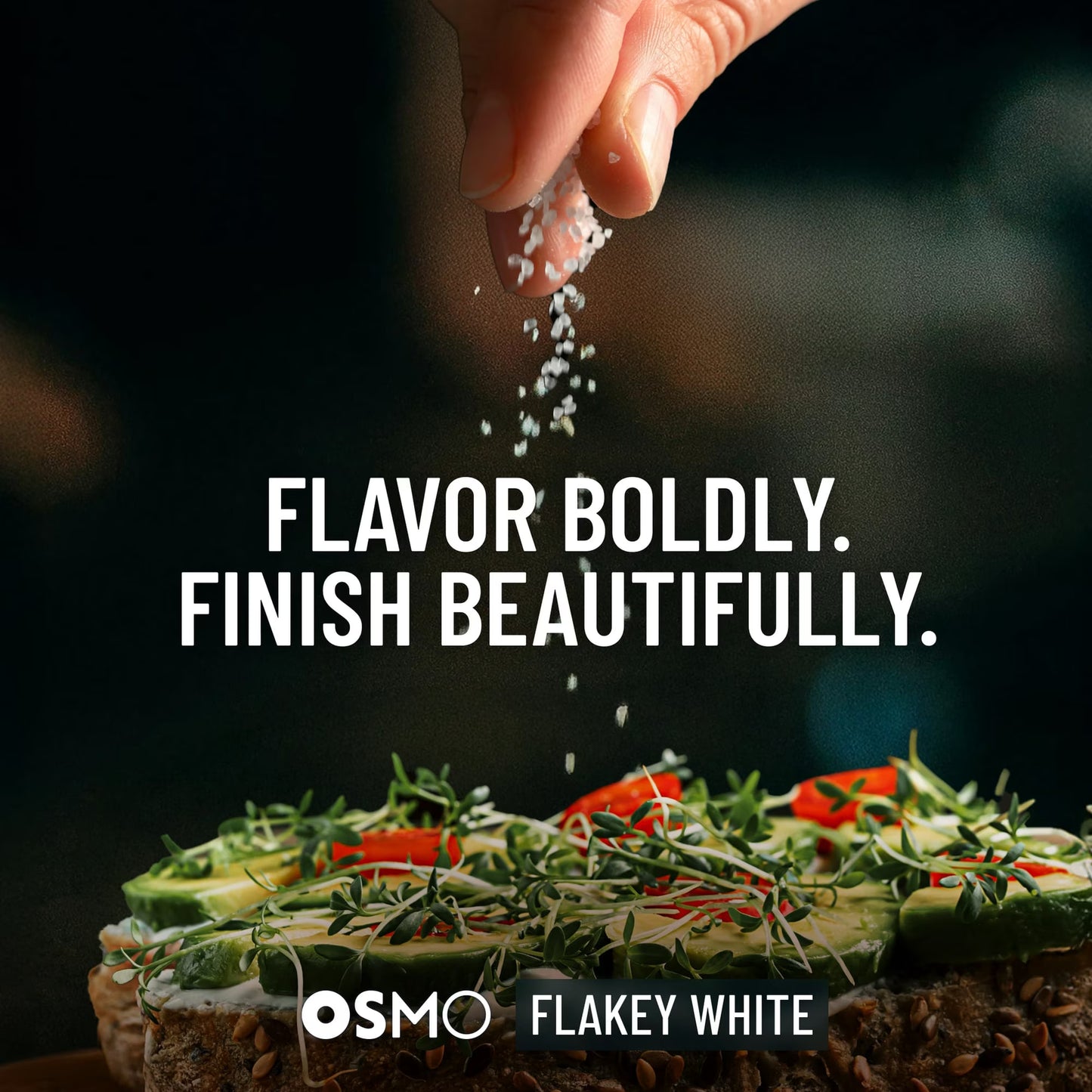 Osmo Flakey White Sea Salt, Kosher Flakes, Chef-Crafted Michelin-Star Quality Seasoning, 6.5 oz