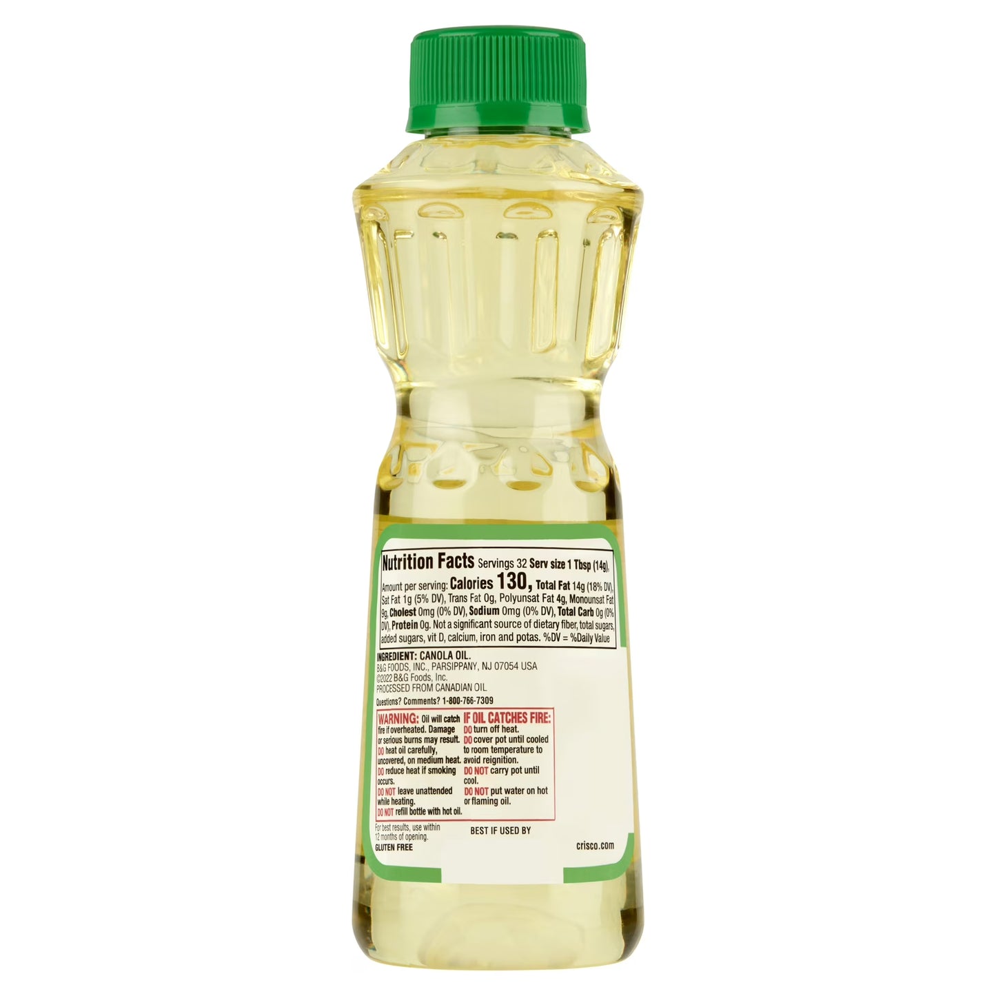 Crisco Pure Canola Oil, Cooking Oil, 16 fl oz