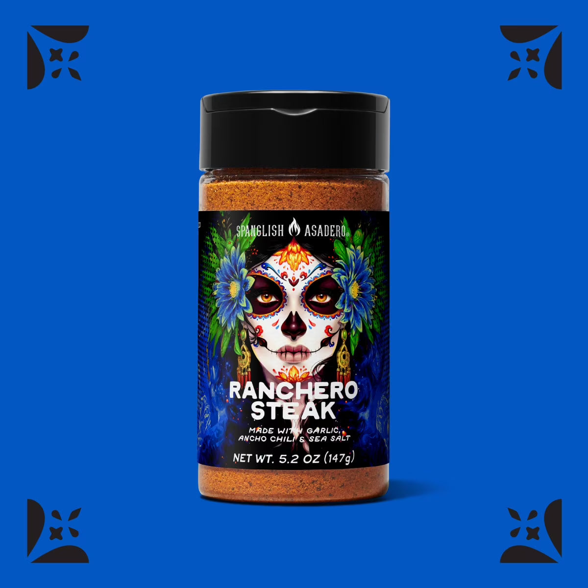 Spanglish Asadero Ranchero Steak Seasoning Blend with Garlic, Ancho Chili, and Sea Salt, 5.2 oz