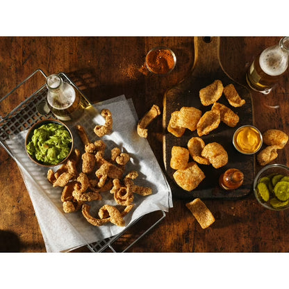 Mac's Chicharrones BBQ Flavored Pork Rinds, Pork Skins, 11 oz Canister