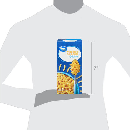 (12 pack) Great Value Original Macaroni & Cheese, 7.25 oz